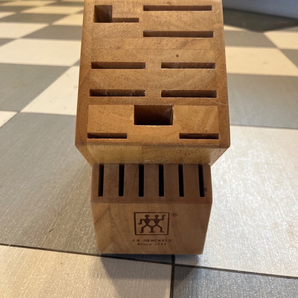 J A henckels wooden knife block